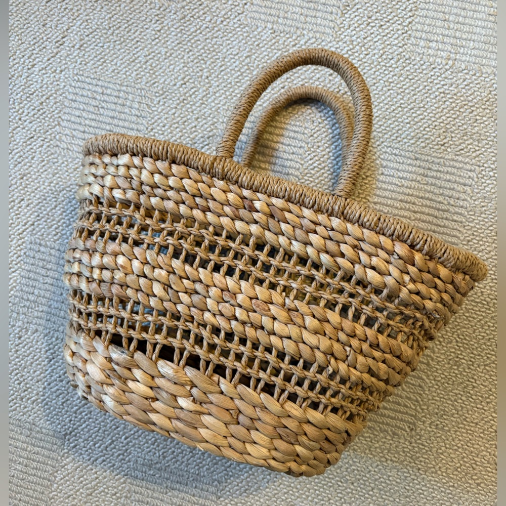 Woven Tan Tote Bag
